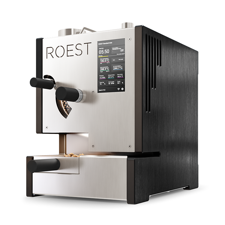 ROEST L200 Ultra sample roaster angle view of the professional roaster with faster roasting times and low roasting temperatures